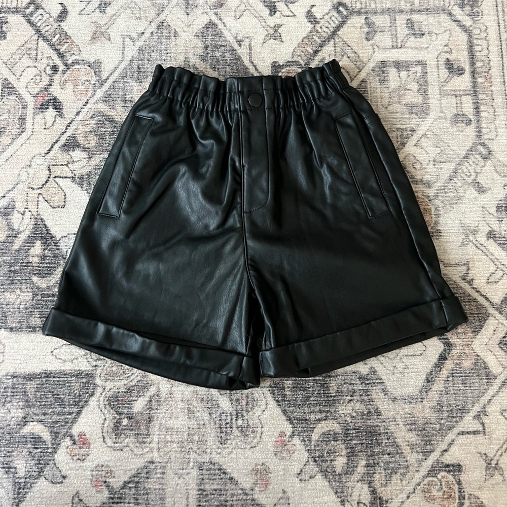 Zara Girls (Faux) Leather Shorts
